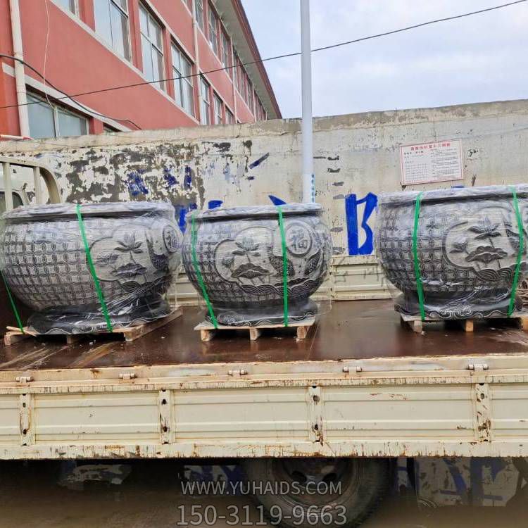 石雕鱼缸花盆天然青石荷花鱼缸庭院别墅家用鱼缸博鱼网页版