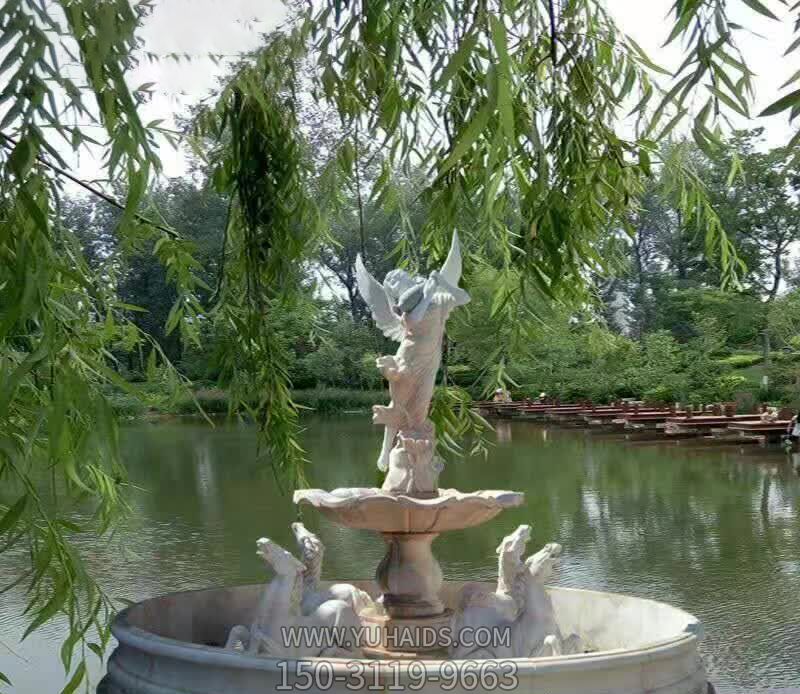 公园大理石喷泉小天使景观博鱼网页版
