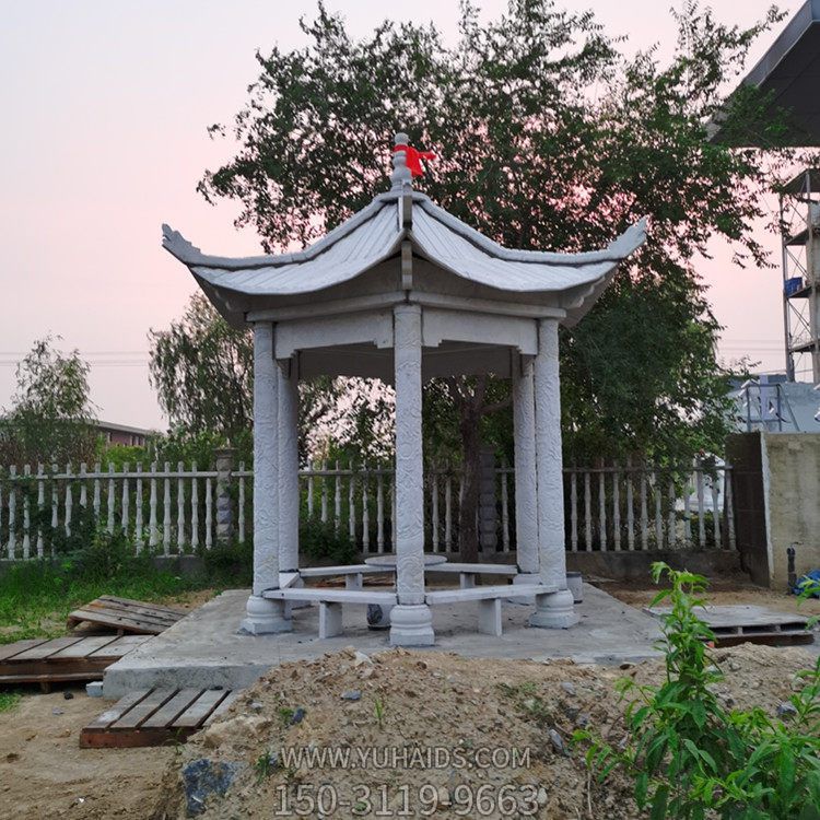 大理石砂石石雕户外园林景观凉亭博鱼网页版