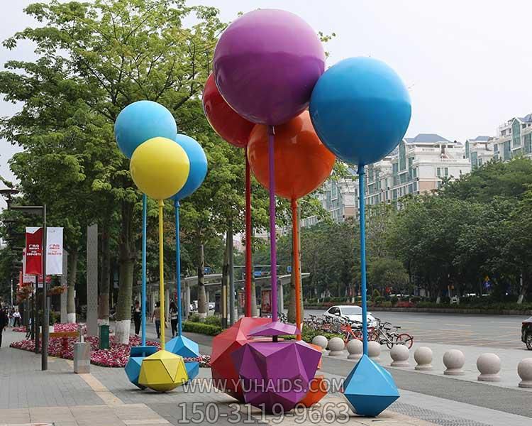 户外广场儿童游乐场玻璃钢彩色气球主题创意摆件博鱼网页版