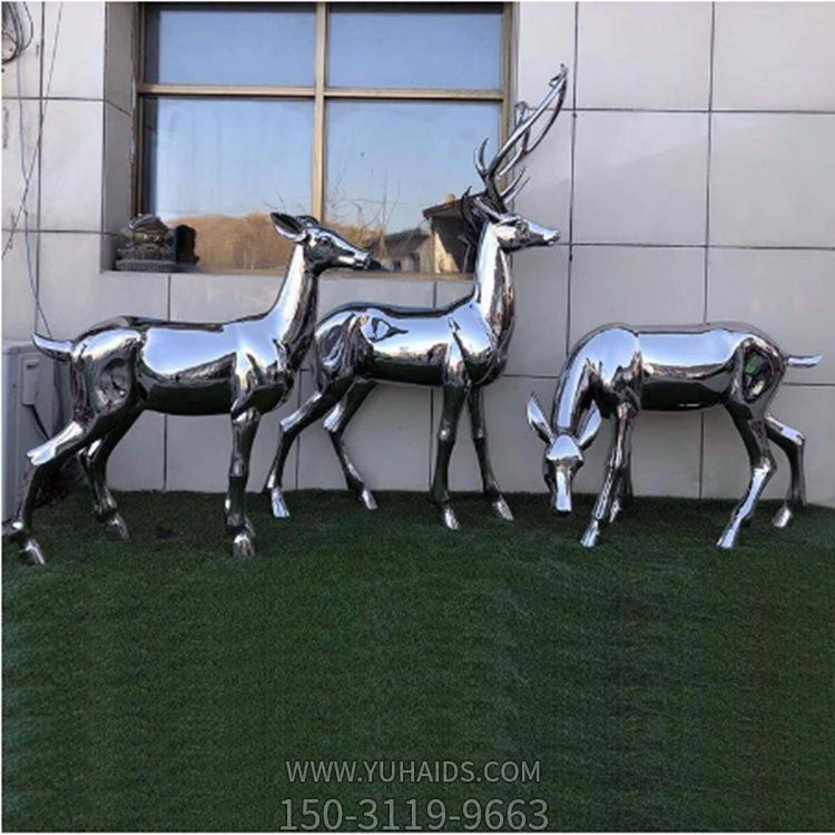 售楼部室内不锈钢镜面创意梅花鹿博鱼网页版