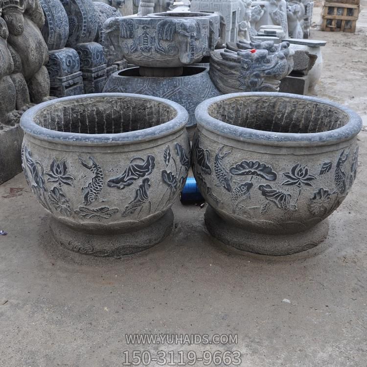 仿古做旧老石槽养鱼种花园林庭院摆件博鱼网页版