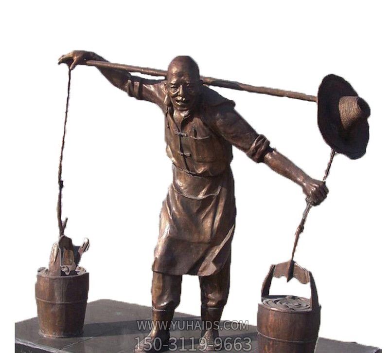 挑扁担的铜雕老人博鱼网页版