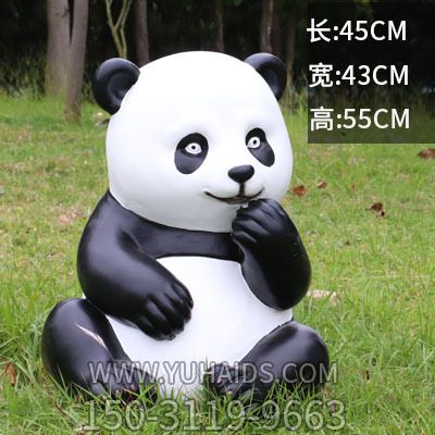 游乐园摆放呆萌可爱吃手玻璃钢熊猫博鱼网页版