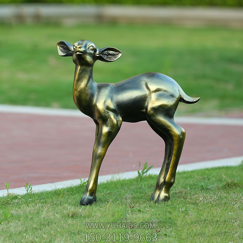 户外草坪玻璃钢仿铜鹿博鱼网页版