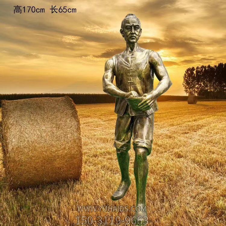农耕文化玻璃钢仿铜播种古代人物博鱼网页版