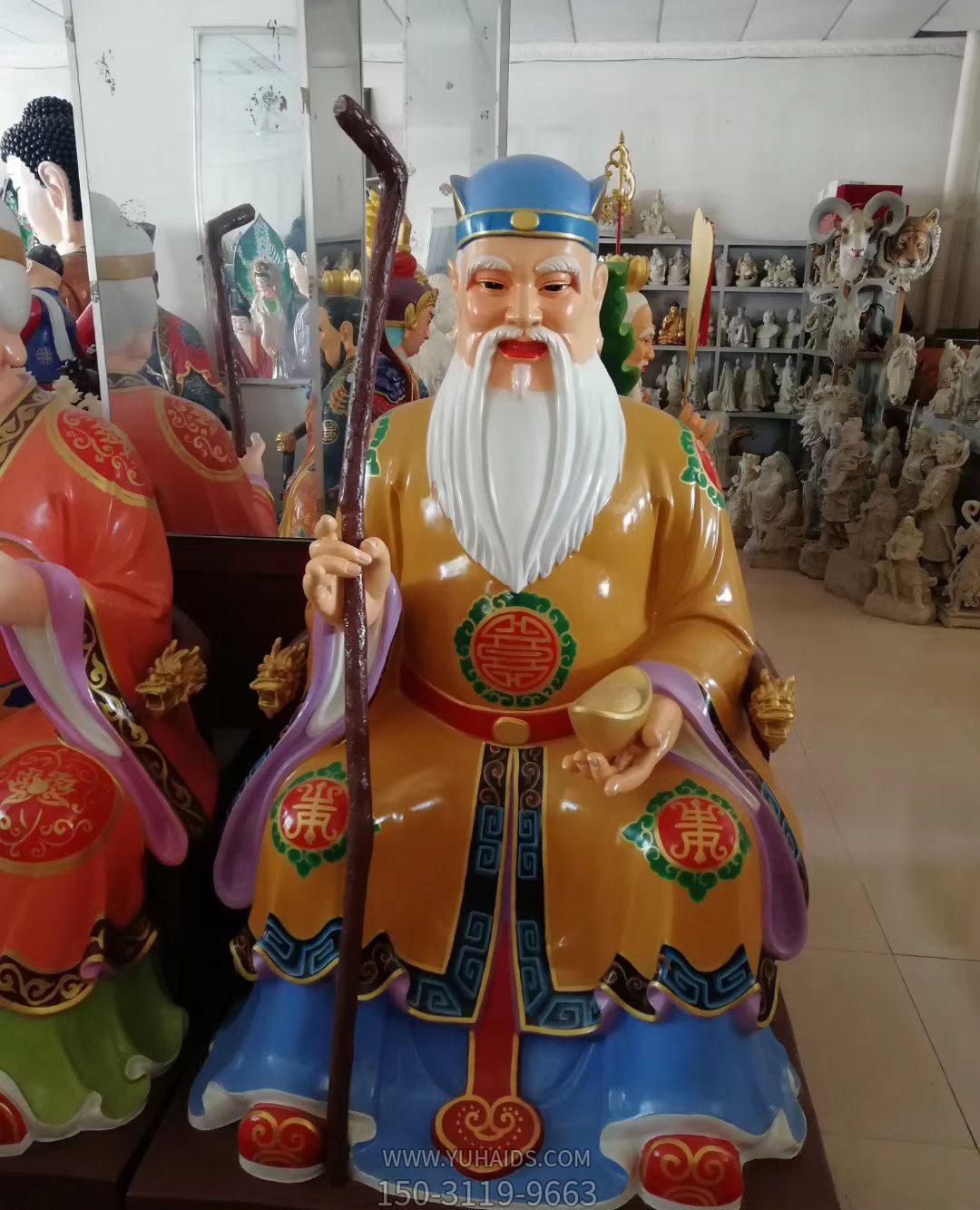 寺庙玻璃钢彩绘神像土地公博鱼网页版