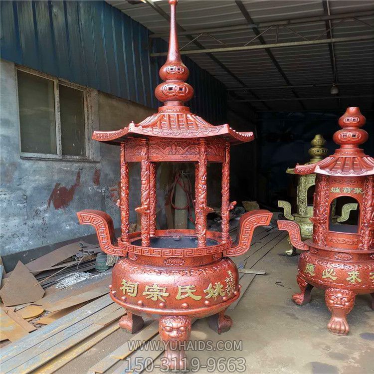 宗祠寺院户外摆放焚经化宝铸铜香炉博鱼网页版