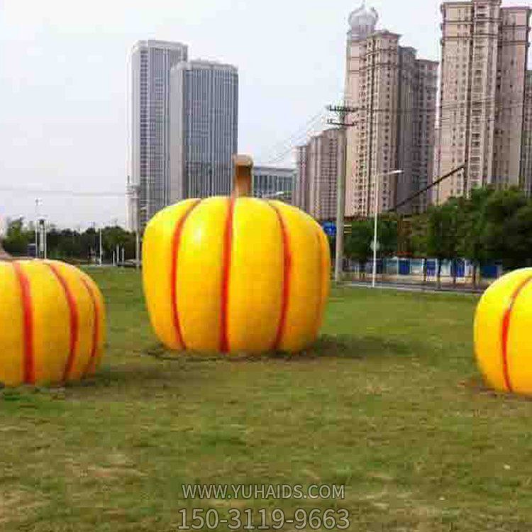 大型玻璃钢仿铜园林景观广场南瓜摆件博鱼网页版