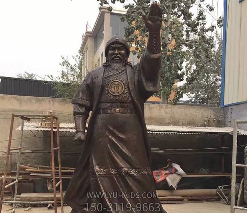 景区挥手铜雕创意成吉思汗博鱼网页版