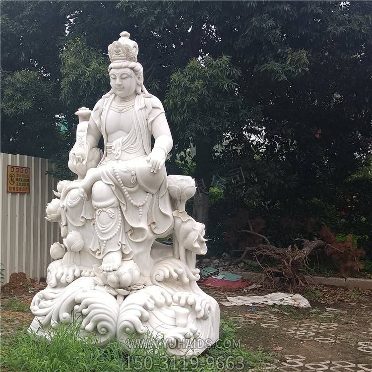 大理石石雕园林大势至菩萨佛像景观摆件博鱼网页版