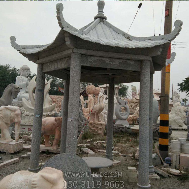 中式石雕凉亭户外公园纳凉休息凉亭博鱼网页版