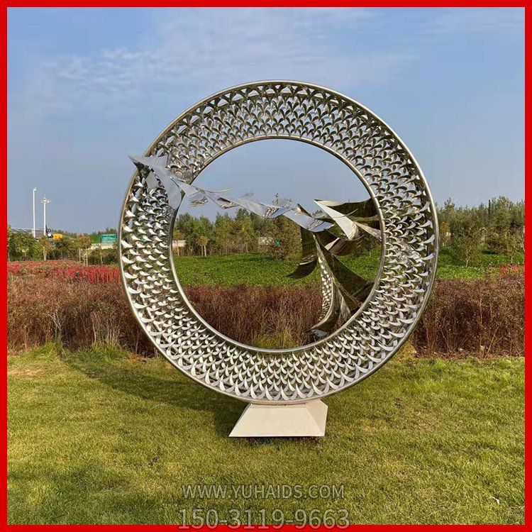 户外广场不锈钢镂空创意圆环博鱼网页版