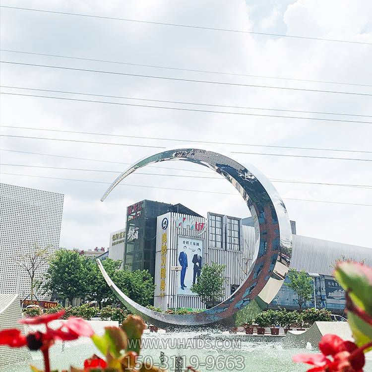 户外广场抽象不规则异形不锈钢月亮博鱼网页版