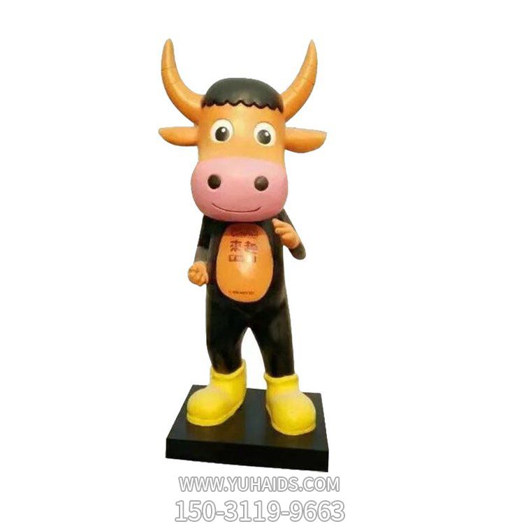 玻璃钢卡通彩绘小牛博鱼网页版