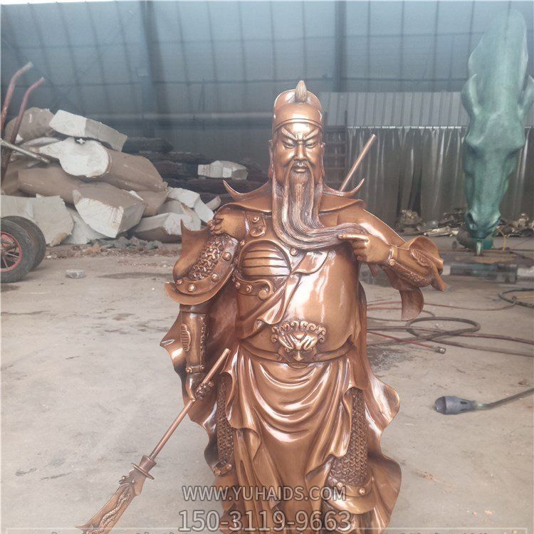 立式拿刀宗教寺庙武财神关公关羽博鱼网页版