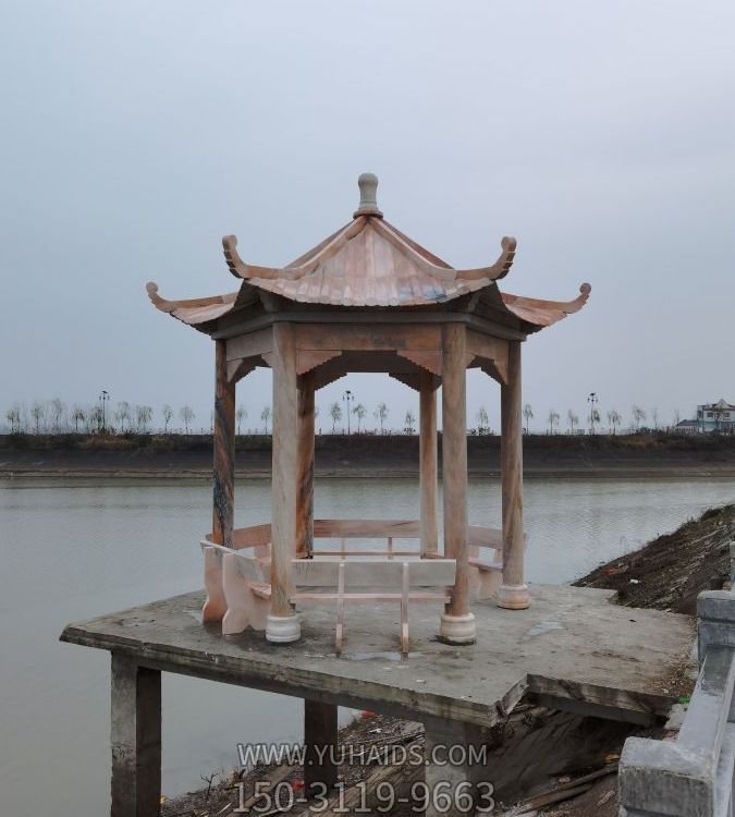 晚霞红石雕户外凉亭博鱼网页版