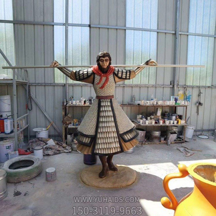 游乐场玻璃钢喷漆西游记人物孙悟空造型摆件博鱼网页版