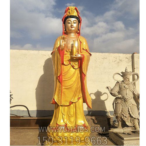 玻璃钢彩绘漆金寺庙供奉菩萨观音博鱼网页版