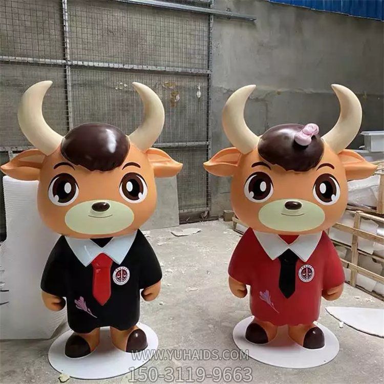玻璃钢卡通商场美陈摆件牛博鱼网页版