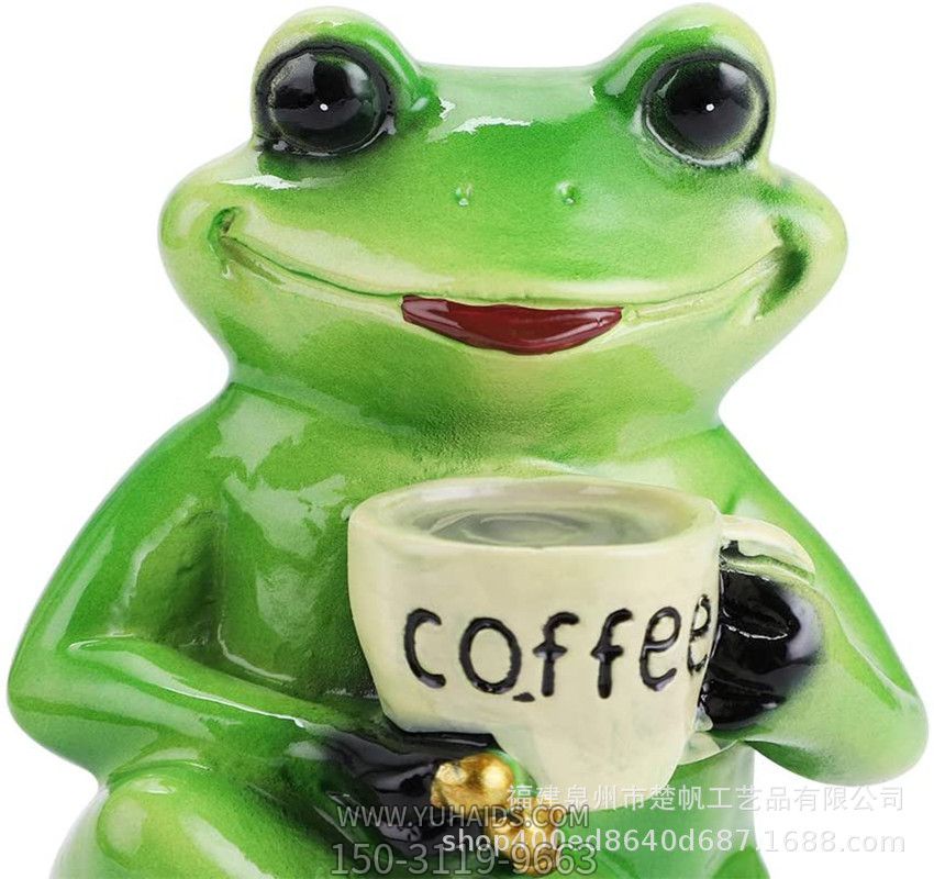 校园一只喝咖啡的玻璃钢青蛙博鱼网页版