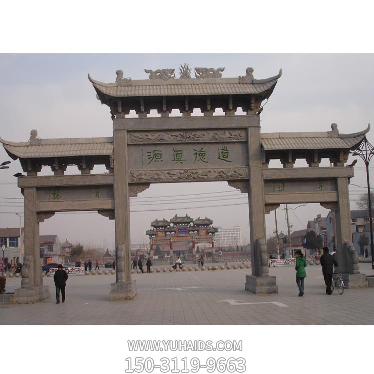 大理石石雕户外三门景区牌坊博鱼网页版