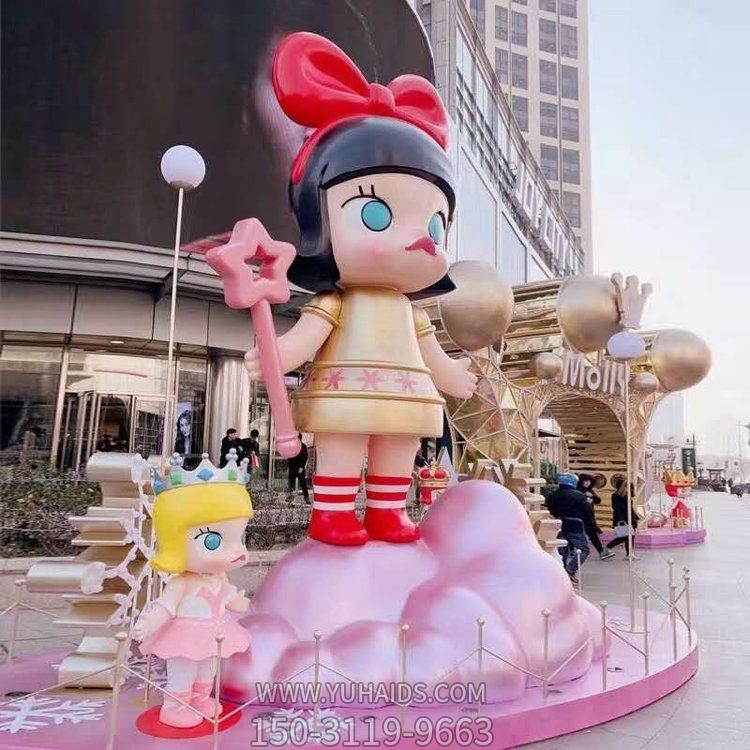 街道玻璃钢大型卡通人物主题景观宣传摆件博鱼网页版