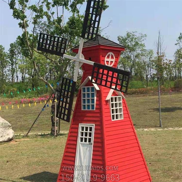 户外玻璃钢喷漆风车园林景观博鱼网页版