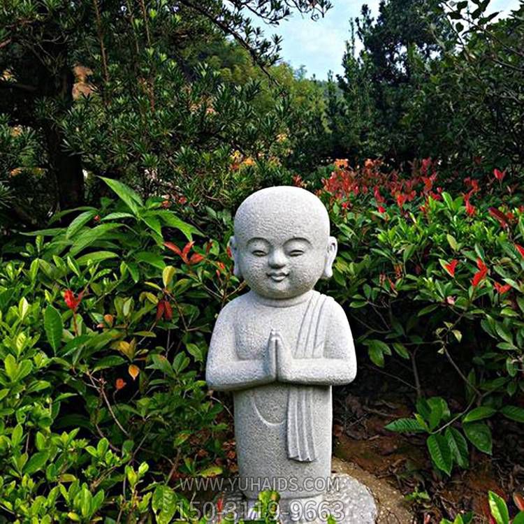 公园景区砂石石雕园林景观小沙弥博鱼网页版