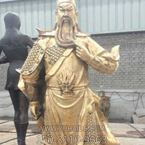 铸铜关公户外园林武财神博鱼网页版摆件