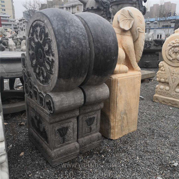大理石石雕户外园林景观仿古做旧抱鼓石博鱼网页版