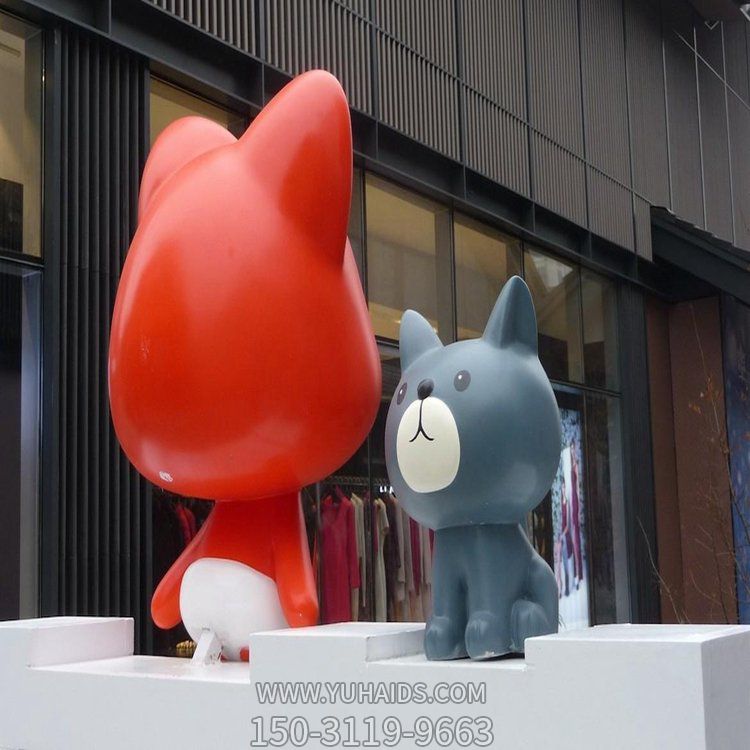 商业街户外摆放玻璃钢卡通公仔小品博鱼网页版