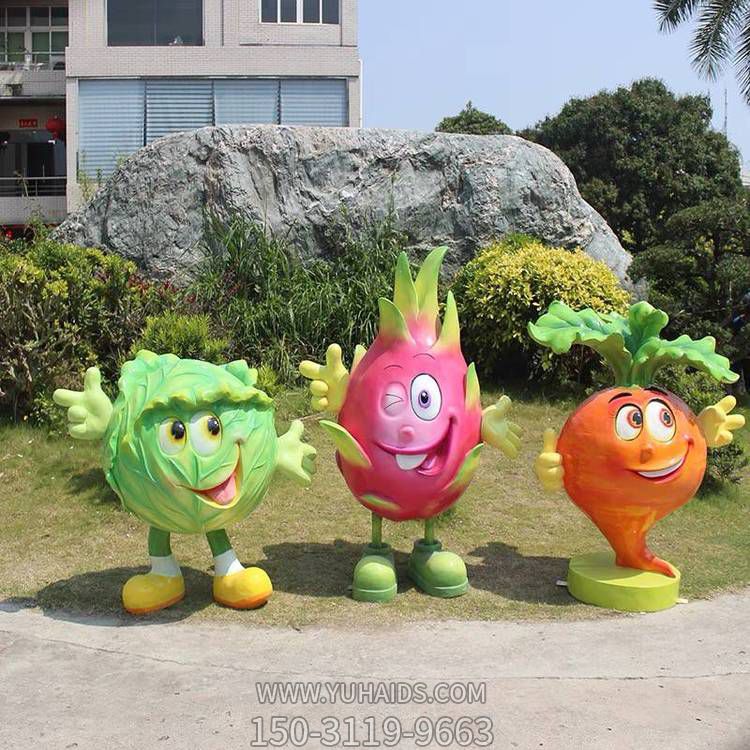 玻璃钢卡通果蔬博鱼网页版农场生态园景观摆件