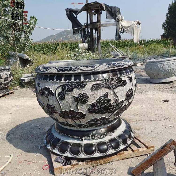 鱼缸博鱼网页版户外庭院青石石雕摆件