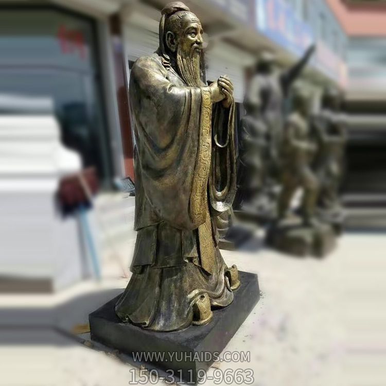 玻璃钢人物孔子博鱼网页版学院景观摆件