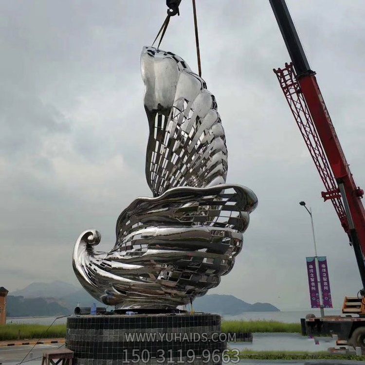 海边创意不锈钢镂空户外景观摆件博鱼网页版