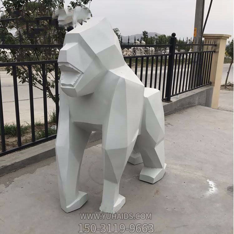 不锈钢几何块面大型抽象动物猩猩博鱼网页版