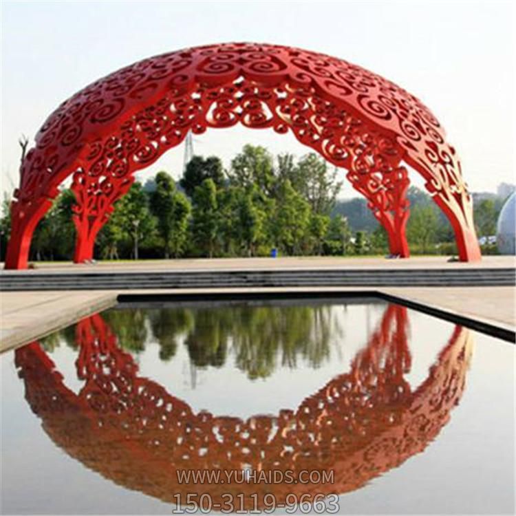 户外广场大型不锈钢镂空工艺品景观摆件博鱼网页版