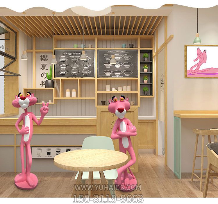 适用于广场公园玻璃钢粉红豹博鱼网页版