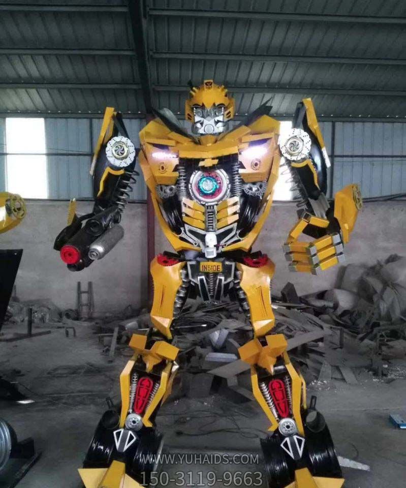 不锈钢卡通大黄蜂机器人博鱼网页版