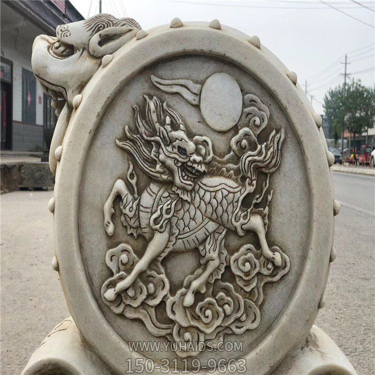 汉白玉仿古做旧麒麟门墩博鱼网页版