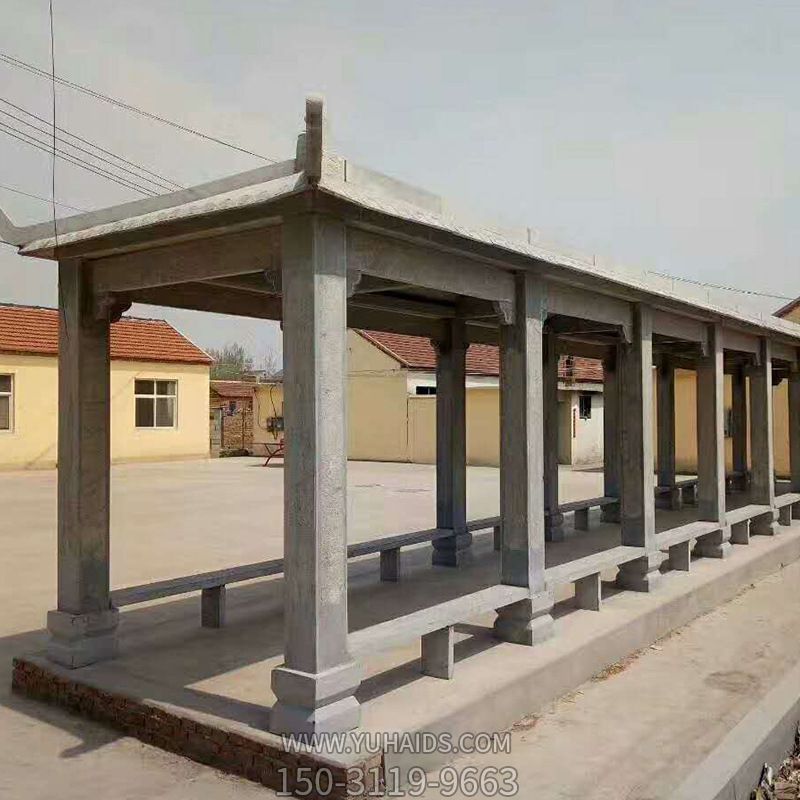企业公园摆放长廊青石仿古建休闲凉亭博鱼网页版