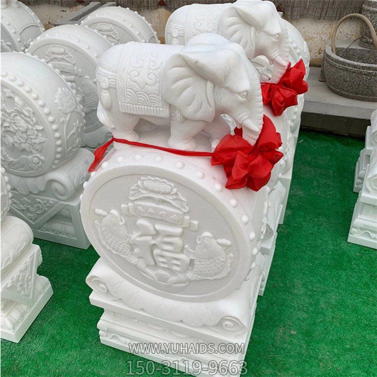 仿古建园林汉白玉浮雕狮子门墩石博鱼网页版