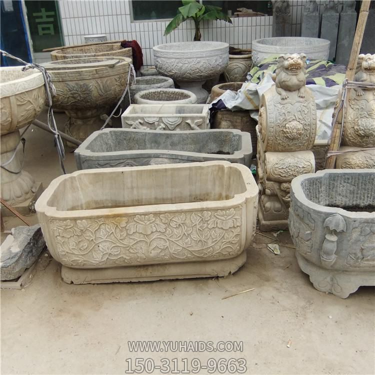 仿古做旧石雕浮雕养鱼种花石槽博鱼网页版