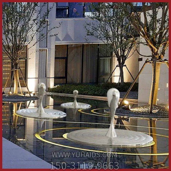 酒店水景创意不锈钢水滴博鱼网页版