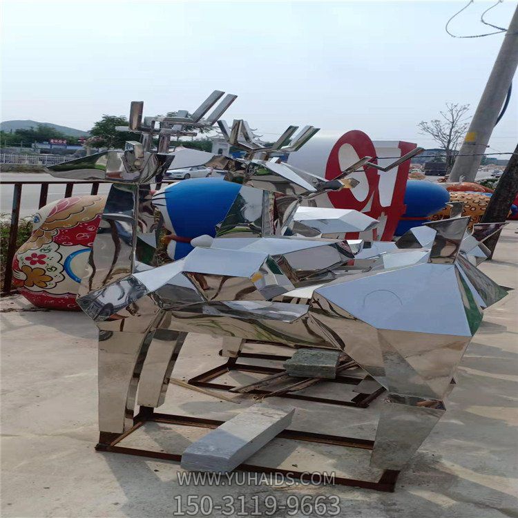 公园绿地不锈钢几何镂空动物博鱼网页版