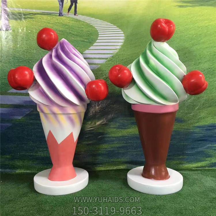 玻璃钢彩绘大型甜品店创意冰淇淋博鱼网页版