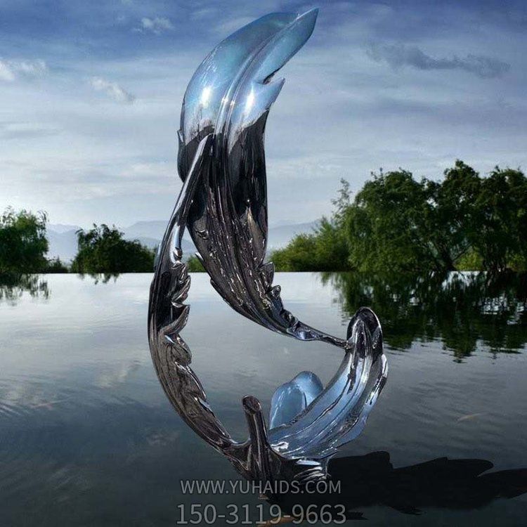 户外大型不锈钢镜面创意羽毛博鱼网页版