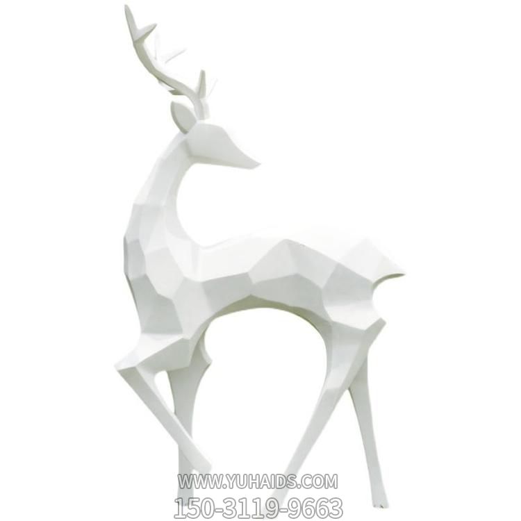 玻璃钢梅花鹿，块面几何抽象鹿博鱼网页版