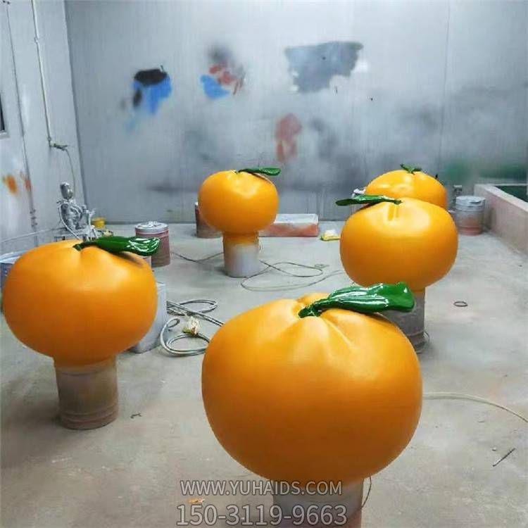 玻璃钢仿真水果摆件户外园林桔子博鱼网页版